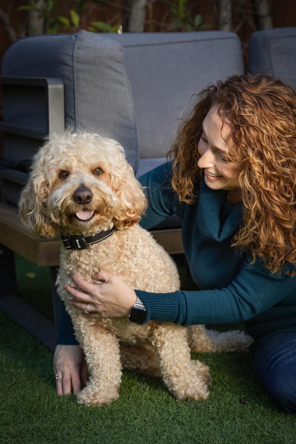 Me with my silly boy, Sigmund (aka "Siggy") who occasionally visits during sessions. This would only be with your permission if in person.