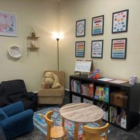 Gallery Photo of Kids area - books, art supplies, comfy chairs and lots of games