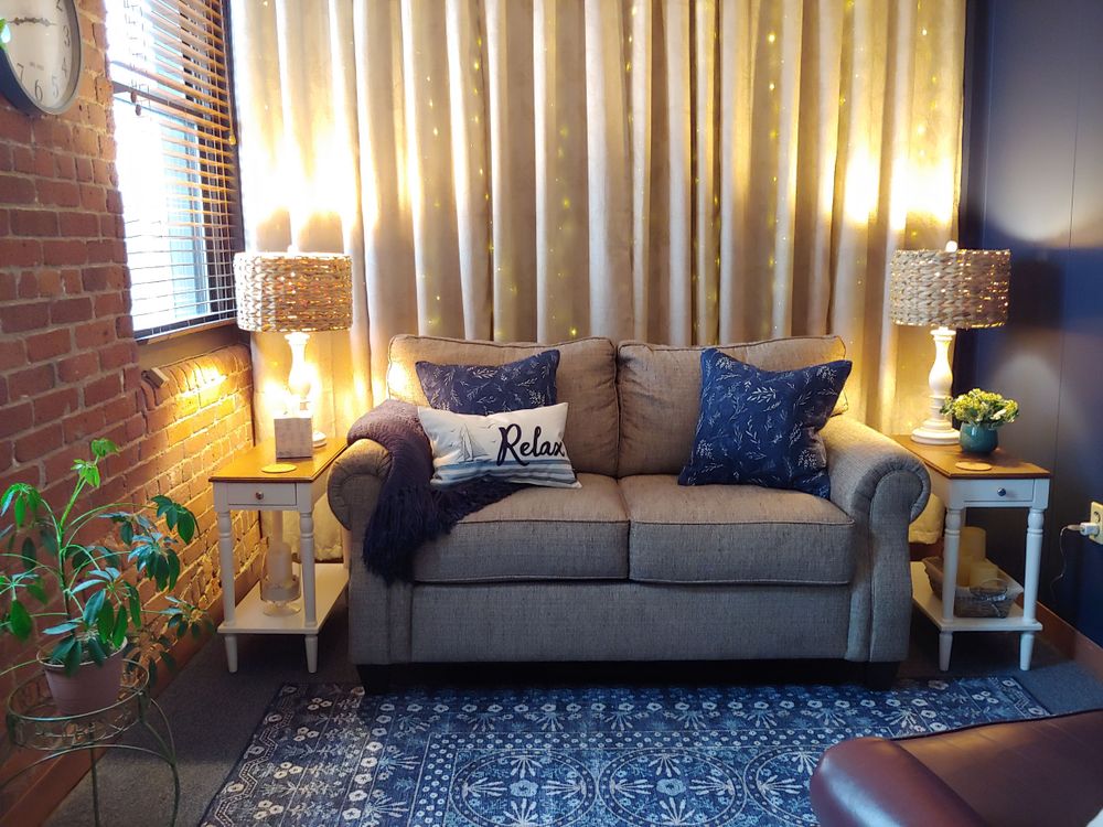 My office is located in North Attleboro.  I designed the space to be cozy and calming so that my clients can feel more relaxed.