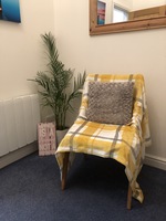 Gallery Photo of The practice room located in Exminster, is comforting in size with a beautiful feature window. A safe, confidential environment to promote ease & calm