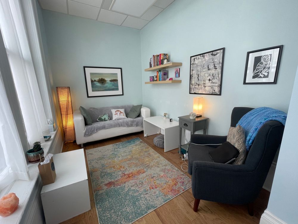 My office in Pioneer Square (I am also available for telehealth appointments)