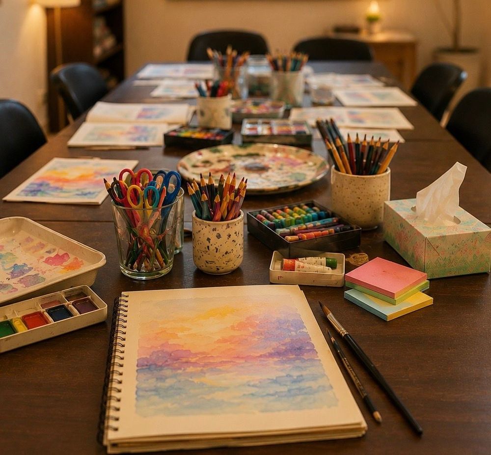Art & talk therapy to explore beyond words. No art skills needed- creativity and reflection help bring unconscious feelings into awareness.