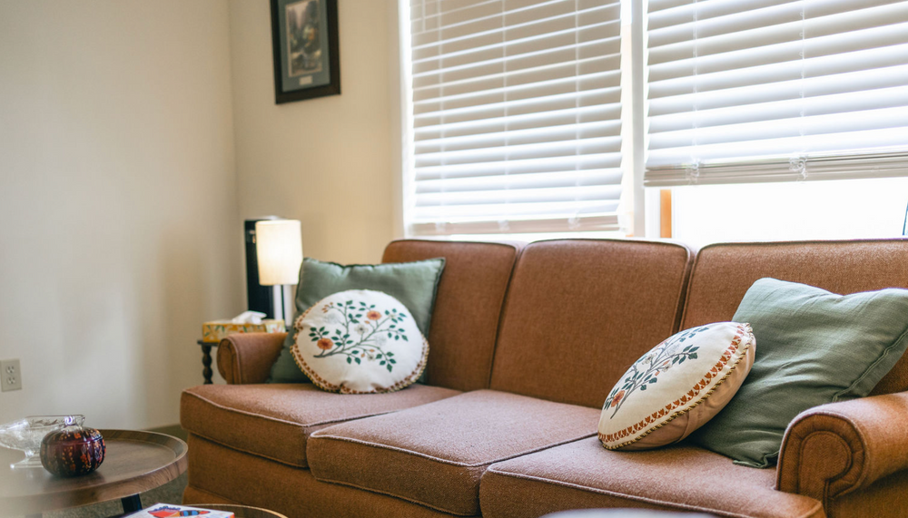 A calm comfortable space designed to help you feel safe and supported.