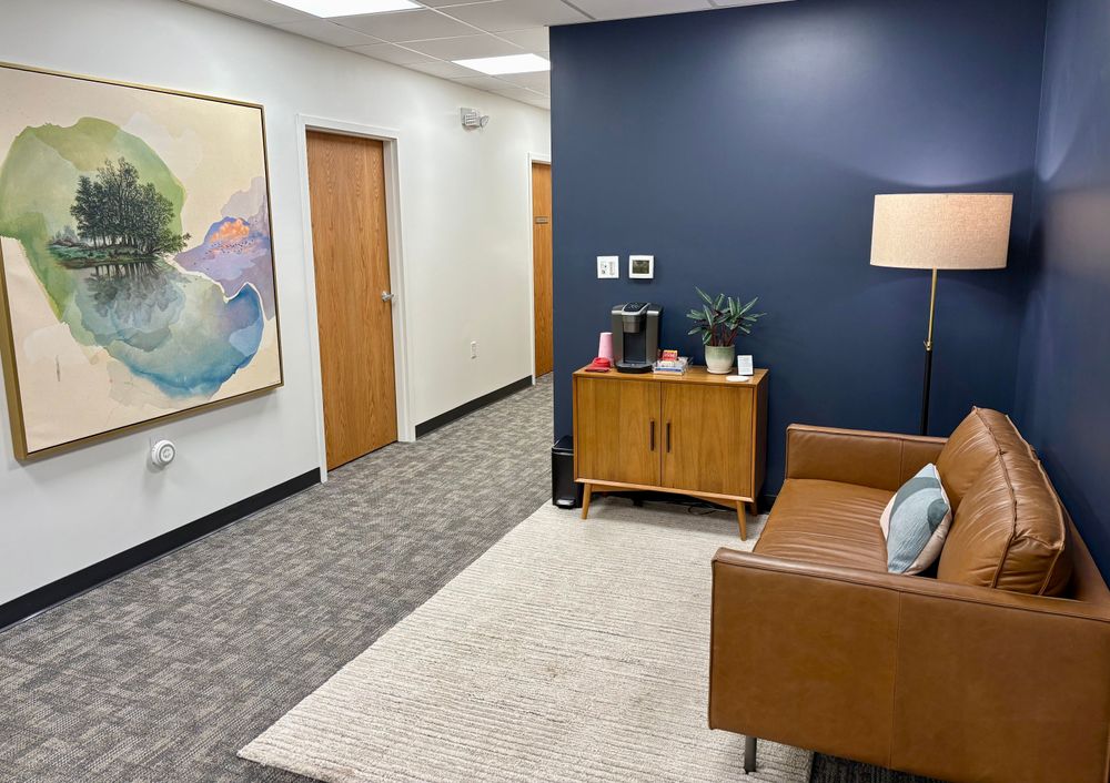 Our waiting area, with complementary coffee/tea.