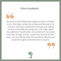 Gallery Photo of Willow Psychology Service Client Feedback