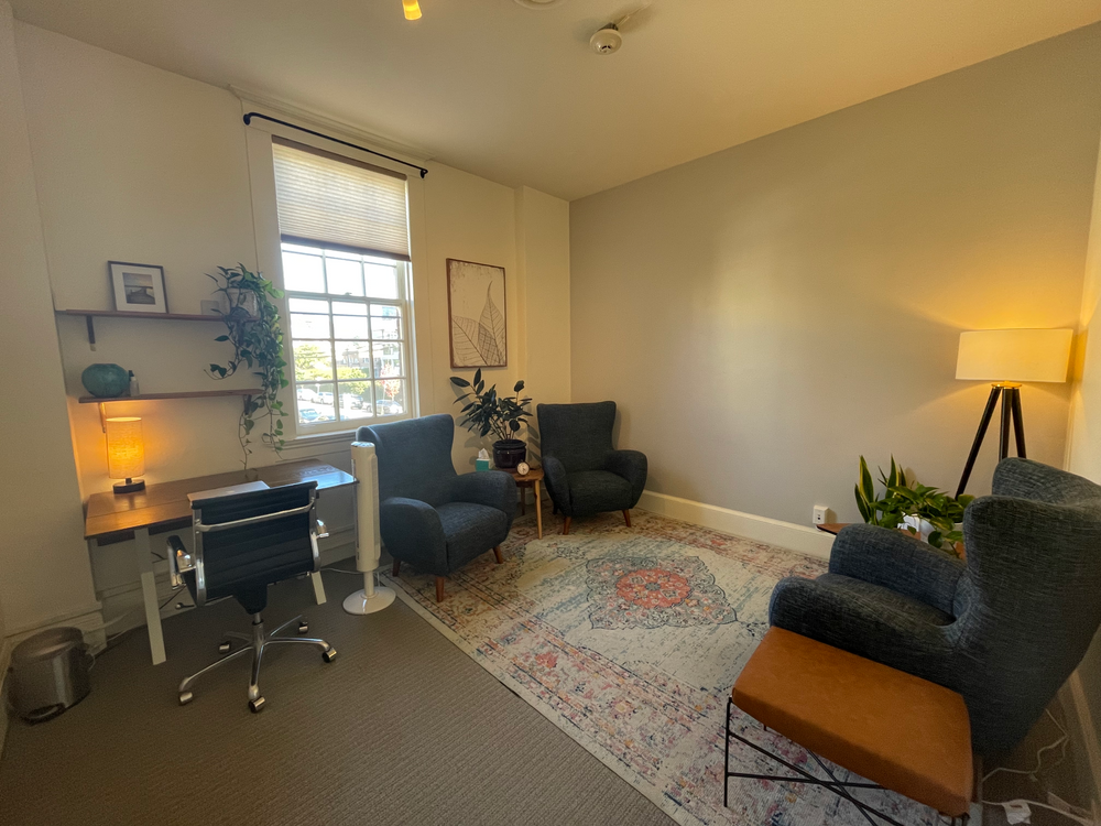 In person therapy office, located in Berkeley.