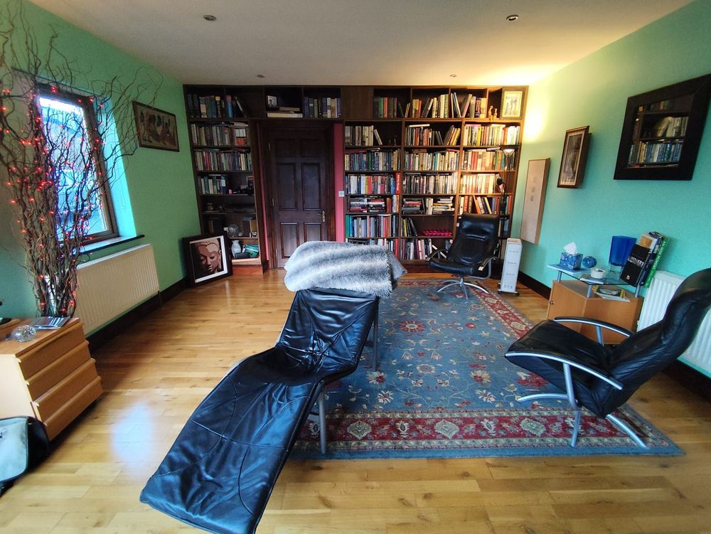 A view of my clinic near Kilkenny & Carlow, a comfortable, relaxing serene environment for our work.