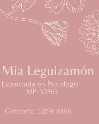 Foto de Mia Leguizamón, Lic. en Psicología, Psicólogo