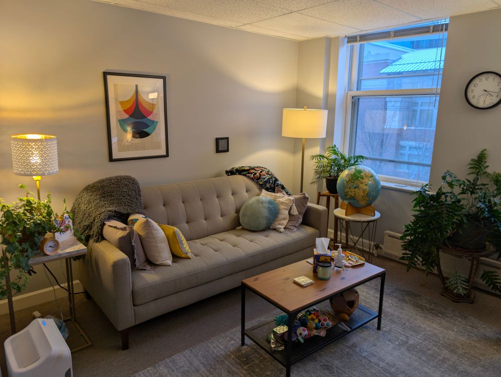 The office, located in Evanston, IL, is close to the bus line (Church & Chicago - 2 minute walk) and CTA/Metra (Davis Street Station - 5 minute walk).