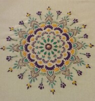 Gallery Photo of A beautiful beaded & string mandala that my aunt created for me.  Ask me about how creating mandalas have been studied in the reduction of anxiety.