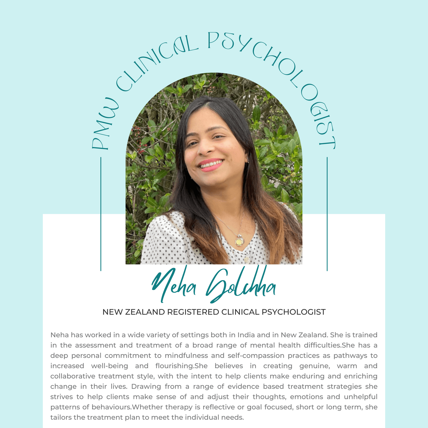 Neha Golchha, Psychologist, Wellington, 6021 Psychology Today