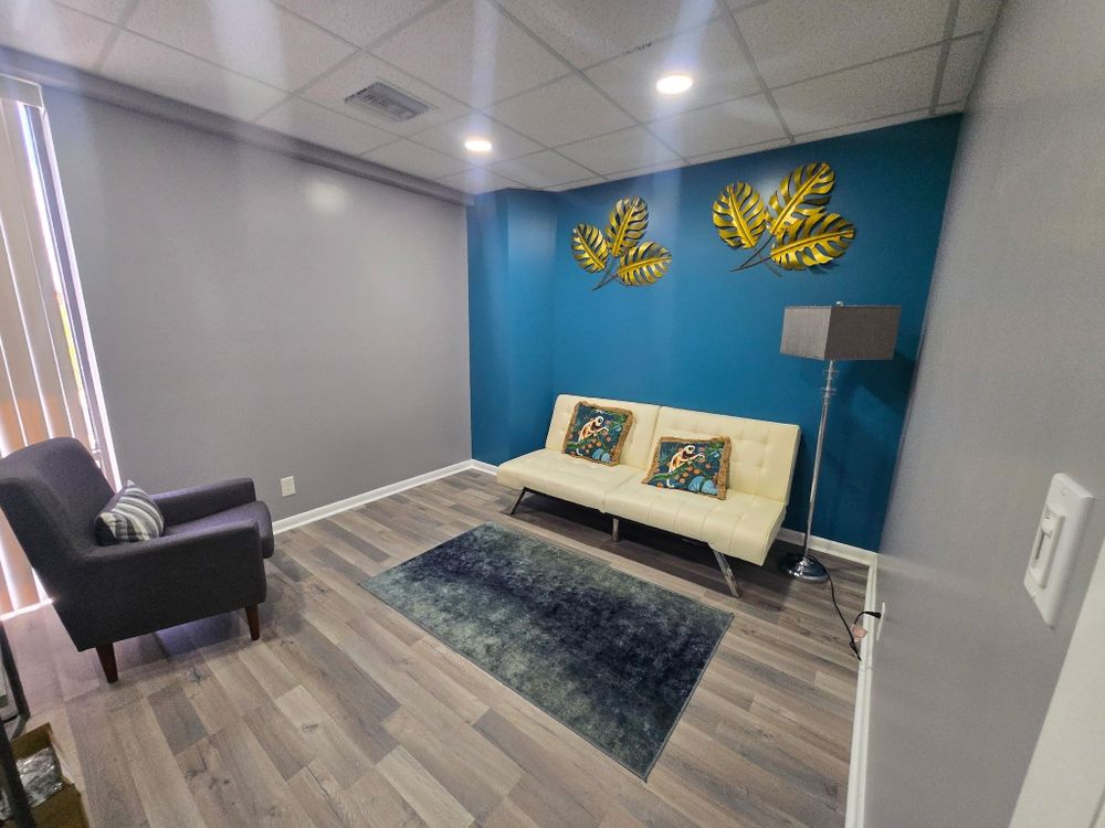We have multiple therapy rooms and you can pick the one that feels right for you.