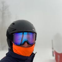 Gallery Photo of Paul Dalton starting the downhill adventure after the ski lift up in very thick fog-Park City, Utah