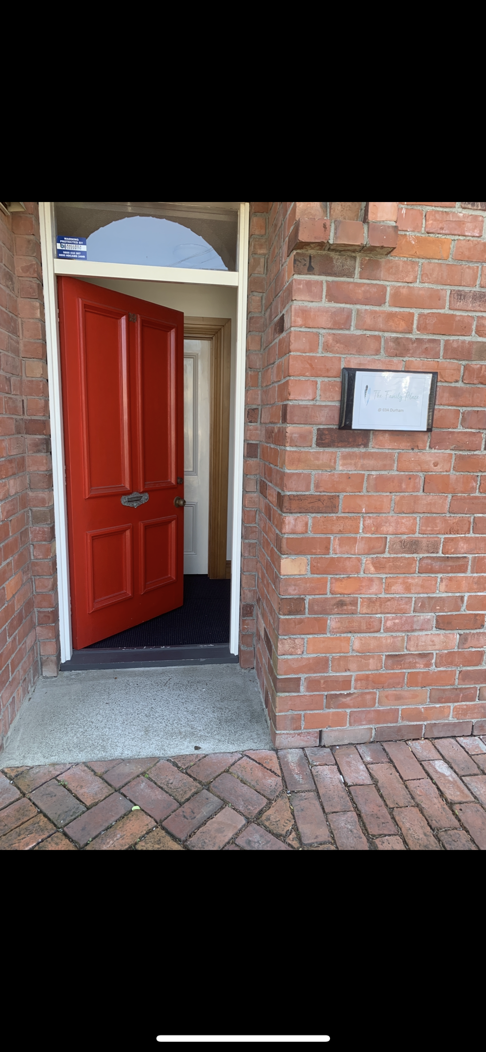 The front door to the therapy space 