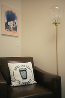 Gallery Photo of Spill the tea in therapy. My office space for individual therapy in Westchester County, NY.