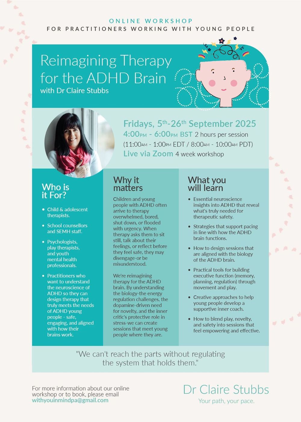 New CPD Training Reimagining Therapy for the ADHD Brain (Sept 2025) 4 Week Course