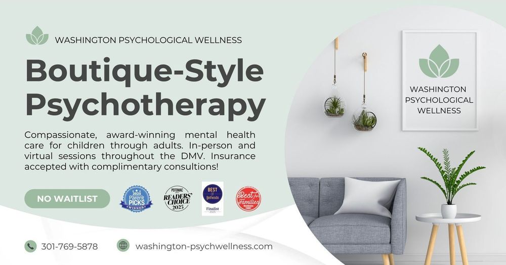 Washington Psychological Wellness - Award-winning boutique-style psychotherapy in Montgomery County, MD