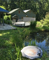 Gallery Photo of Pond view at our 16-acre sanctuary space