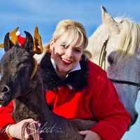 Gallery Photo of Here I am with Flamenka (age 32 yrs) and her holiday miracle filly, SS Jingle Bells!