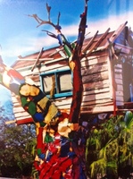 Gallery Photo of This print of the colorful Katrina memorial in New Orleans hangs by my desk. Reminds me how we manage to hang on even when our house is in the trees.