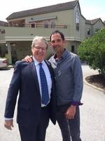Gallery Photo of Bodhi Addiction's Co Owner Jason Holderness with Senator Bill Monning after a luncheon discussing community issues and substance abuse treatment.