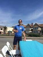 Gallery Photo of Bodhi Addiction's Co Owner Jason Holderness volunteering at the 'Open Streets' event held in Capitola Village.
