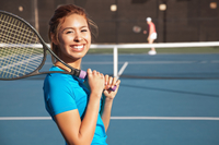 Gallery Photo of Tennis courts and coaches are available to work with young tennis players.