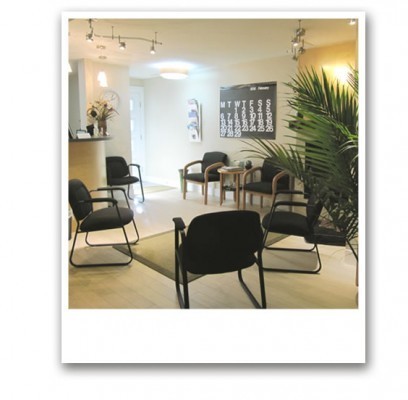 This is the reception area of my offices. We have created a calm spa like space where clients wait  for  their appointments.