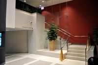 Gallery Photo of Entrance from Michigan Ave. Head up these stairs to enter the lobby in the back of the building.