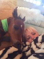 Gallery Photo of Here I am with SS Calypso's Witraza, aka "Tweetie." I cared for her in our living room for almost all of Aug 2014 when she almost died of pneumonia.