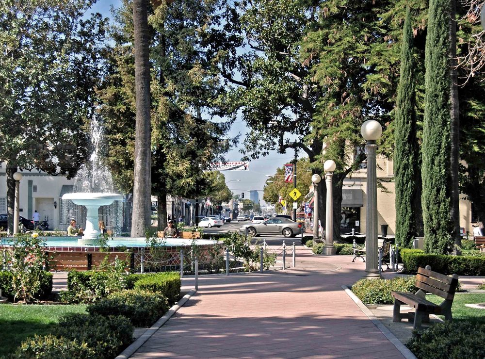 Nearby Plaza Fountain in historic Old Towne.