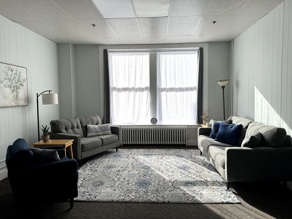 My sunny, welcoming office in downtown Saratoga Springs. Come on in.