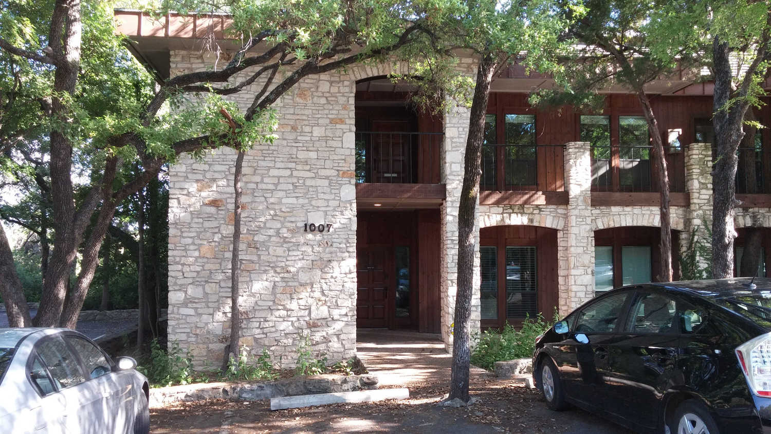 Gallery Photo of View from the parking lot of the entrance.