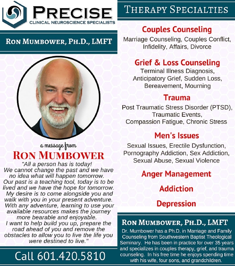 Gallery Photo of Dr. Ron Mumbower, Ph.D., LMFT Specialities
