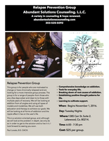 Gallery Photo of Relapse Prevention Flyer