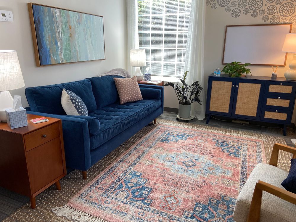 In-person therapy office in Cary, NC. 