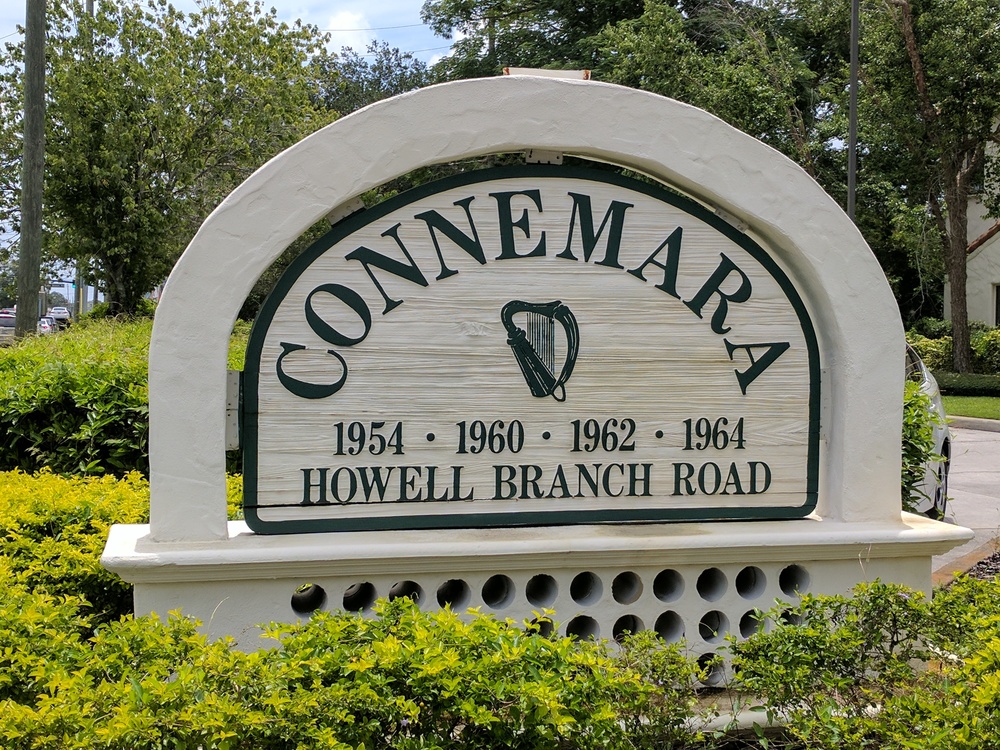 Sign to office park on Howell Branch Rd.