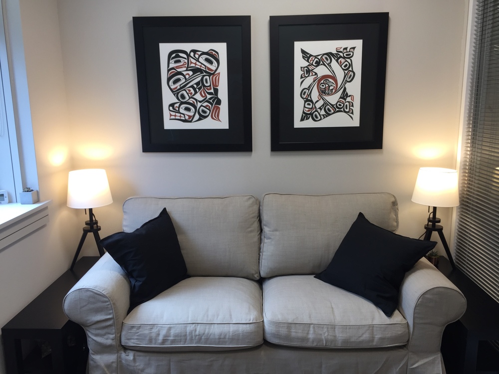 Simple, comfortable, quiet space to work from.