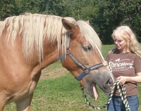 Gallery Photo of Valerie and Duke the therapy horse at Starlight Farm