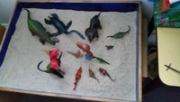 Gallery Photo of Telling a story in a sand tray helps children.