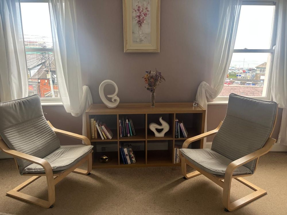 Counselling therapy room in Greystones Health and Wellbeing Centre