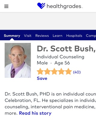 Photo of Dr. Scott Bush, PhD, MS, LMHC, Rev