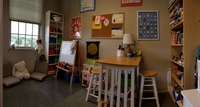 Gallery Photo of Therapist's office, play therapy / creative arts therapy area