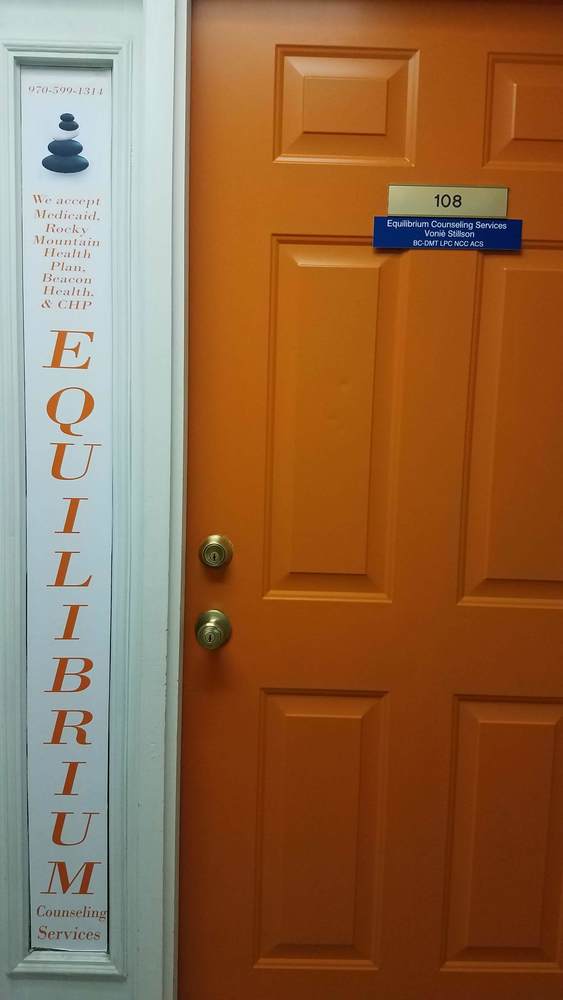 The door to our office Suite 108