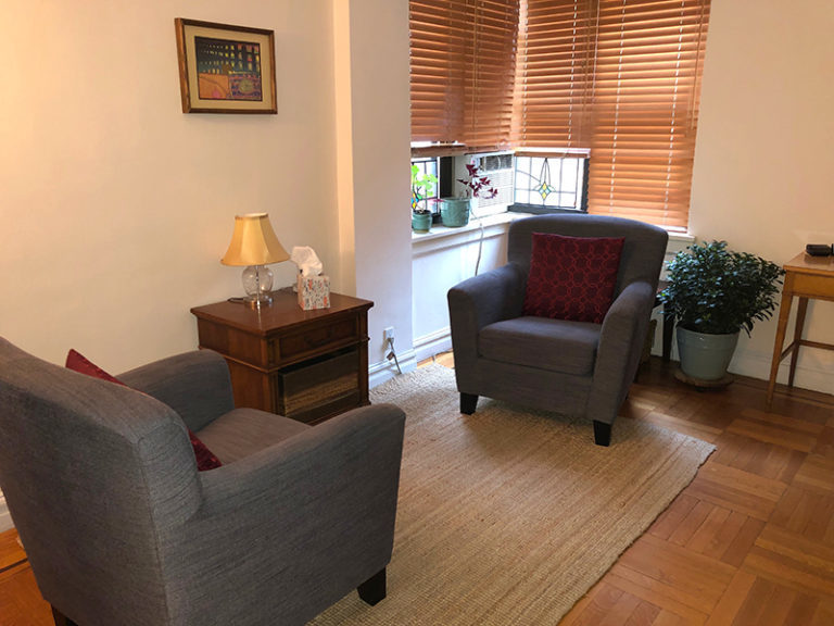 My "before-times" office - nice, eh? You can imagine it while getting to enjoy therapy in your jammies without the commute!