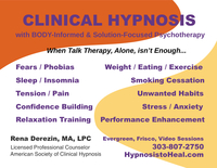 Gallery Photo of Treatment Benefits can include Sleep Improvement, Habit Change, Anxiety Reduction, Confidence Building and Relaxation Training.