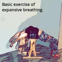 Gallery Photo of Leah Benson, LMHC demonstrating expansive breathing over a bioenergetic breathing stool.