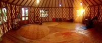 Gallery Photo of Inside the Arco Iris yurt, where we often meet with couples and families.