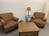 Gallery Photo of Therapy is available in-person, indoors or out, and via Zoom televideo sessions.