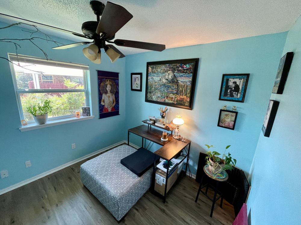 This is what my remote office looks like, my desk where I sit for telehealth. 